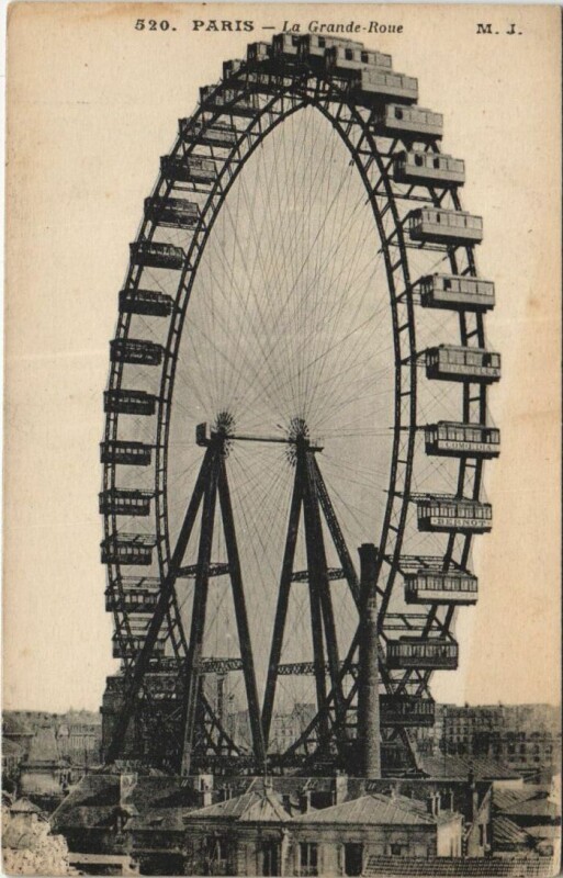 Carte postale ancienne La Grande Roue à Paris 7e