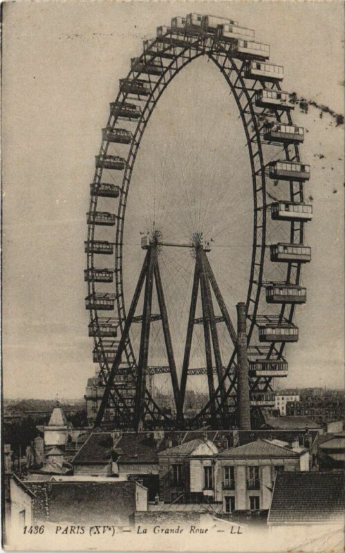 Carte postale ancienne La Grande Roue à Paris 7e