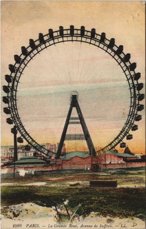 Carte postale ancienne La Grande Roue, Avenue de Suffren à Paris 15e