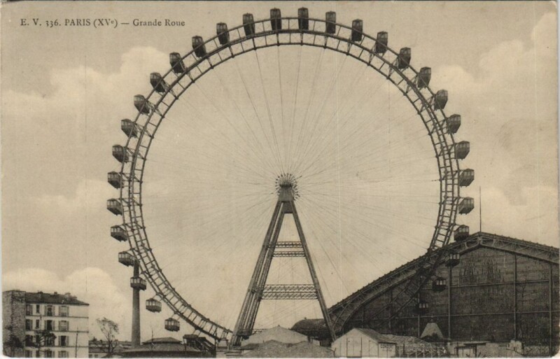 Carte postale ancienne Grande Roue à Paris 15e