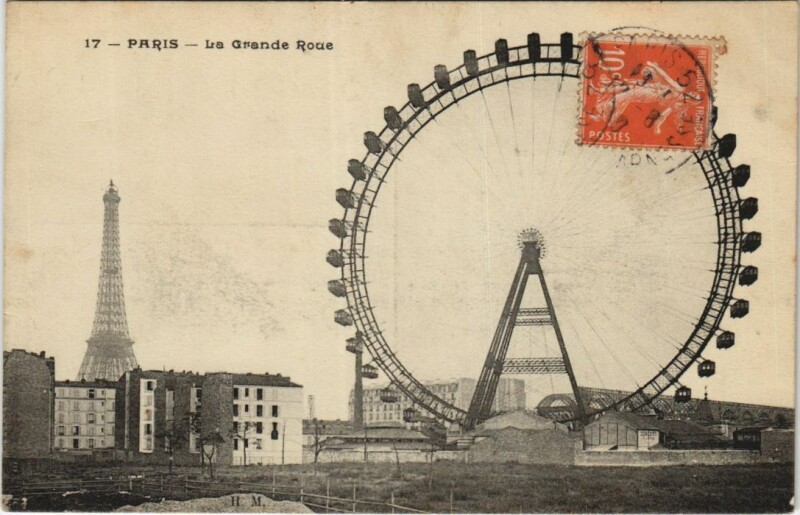 Carte postale ancienne La Grande Roue à Paris 15e