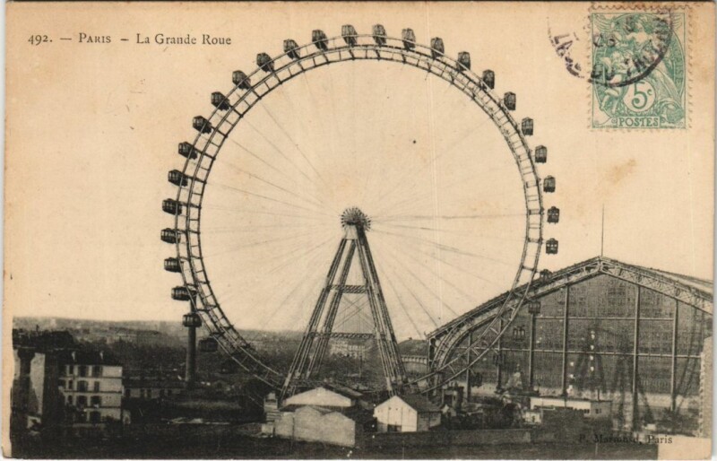 Carte postale ancienne La Grande Roue à Paris 15e
