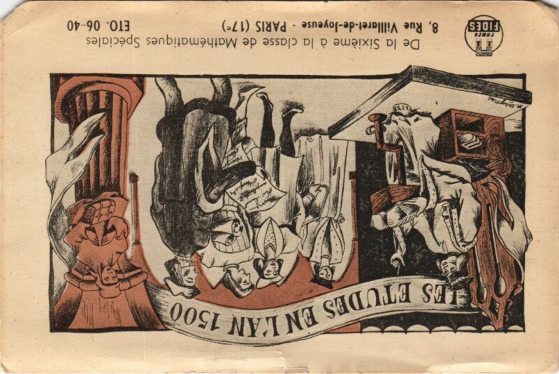 Carte postale ancienne Paris 17e 8, Rue Villaret-de-Joyeuse Mathématique