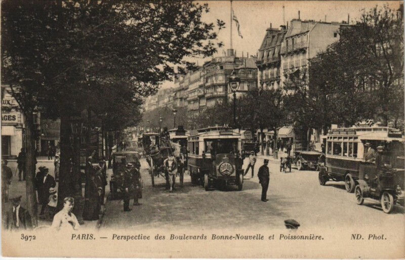 Carte postale ancienne Paris 10e Boulevard Bonne Nouvelle