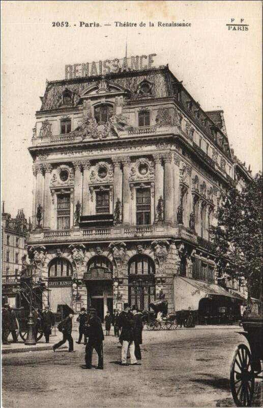 Carte postale ancienne Paris 10e Théatre de la Renaissance