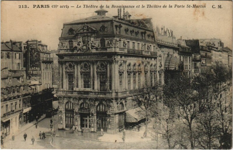 Carte postale ancienne Paris 10e Théatre de la Renaissance