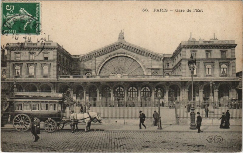 Carte postale ancienne Paris 10e Gare de l'Est