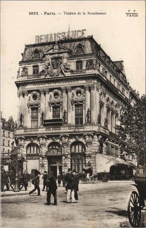 Carte postale ancienne Paris 10e Théatre de la Renaissance
