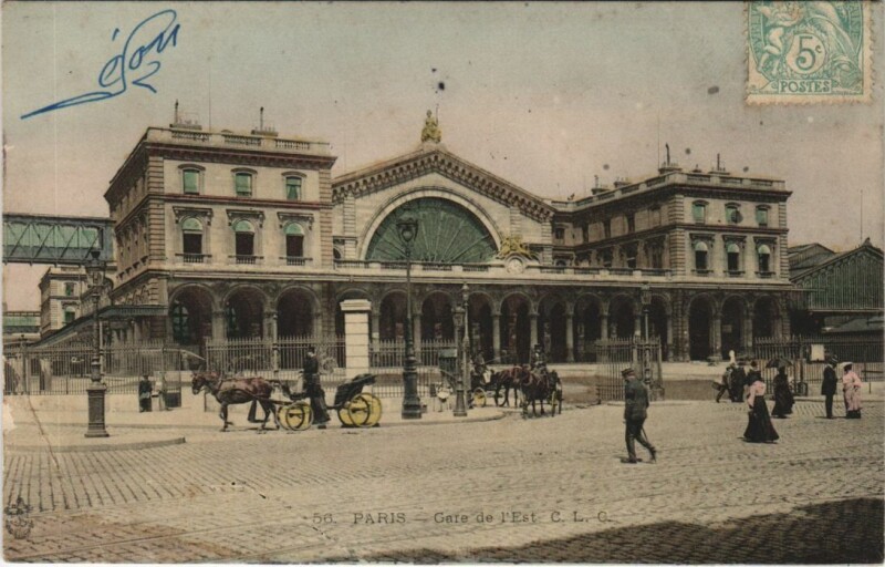 Carte postale ancienne Paris 10e Gare de l'Est