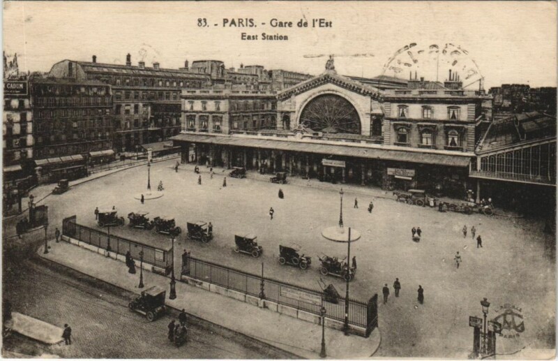 Carte postale ancienne Paris 10e Gare de l'Est