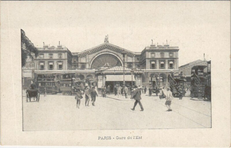 Carte postale ancienne Paris 10e Gare de l'Est
