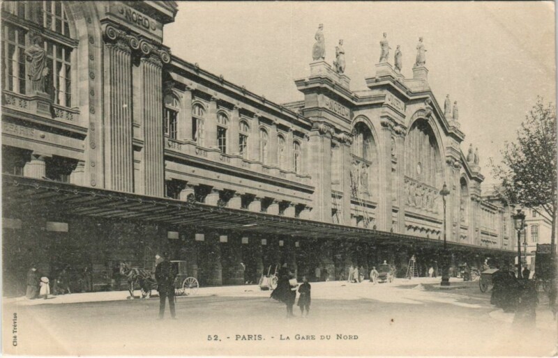 Carte postale ancienne Paris 10e Gare du Nord