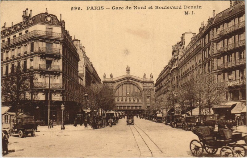 Carte postale ancienne Paris 10e Gare du Nord