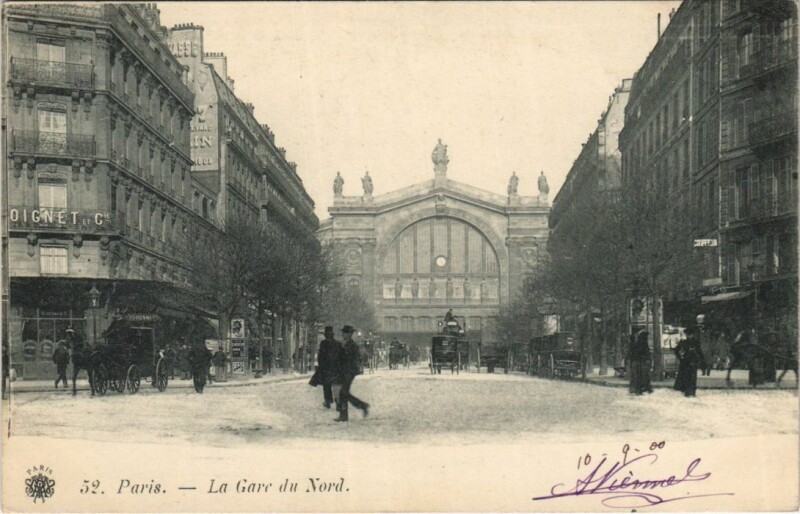 Carte postale ancienne Paris 10e Gare du Nord