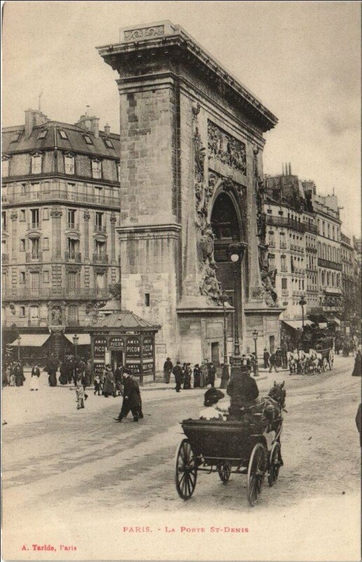 Carte postale ancienne Paris 10e Porte Saint-Denis