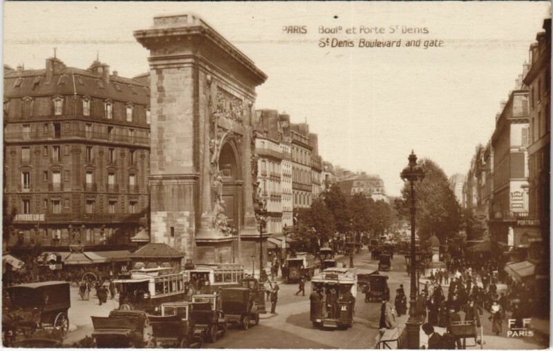 Carte postale ancienne Paris 10e Porte Saint-Denis