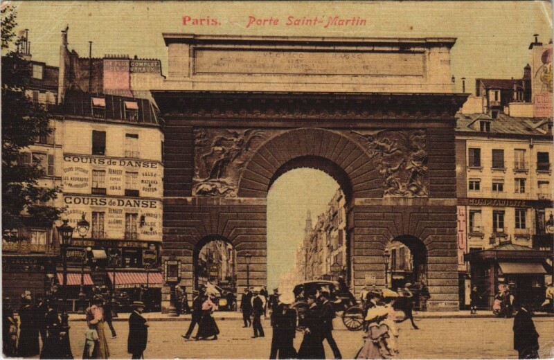 Carte postale ancienne Paris 10e Porte Saint-Martin