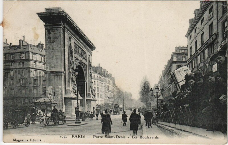 Carte postale ancienne Paris 10e Porte Saint-Denis