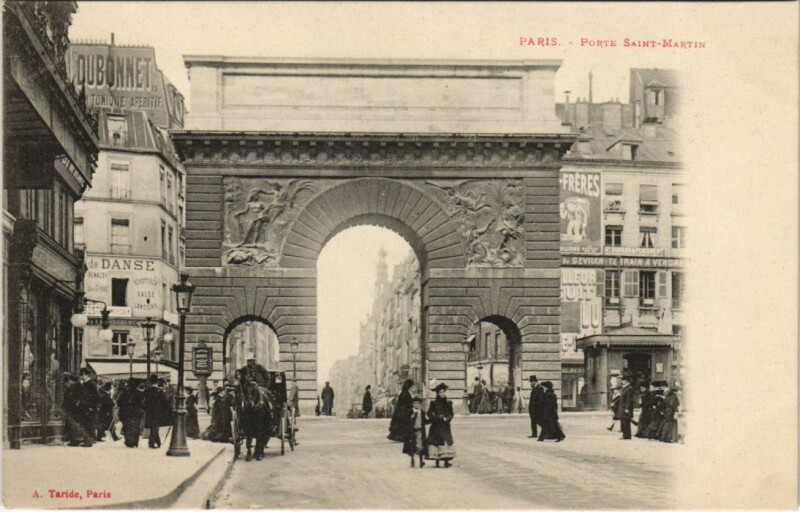 Carte postale ancienne Paris 10e Porte Saint-Martin