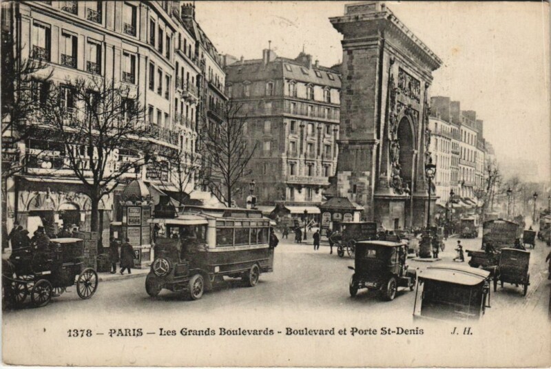 Carte postale ancienne Paris 10e Porte Saint-Denis