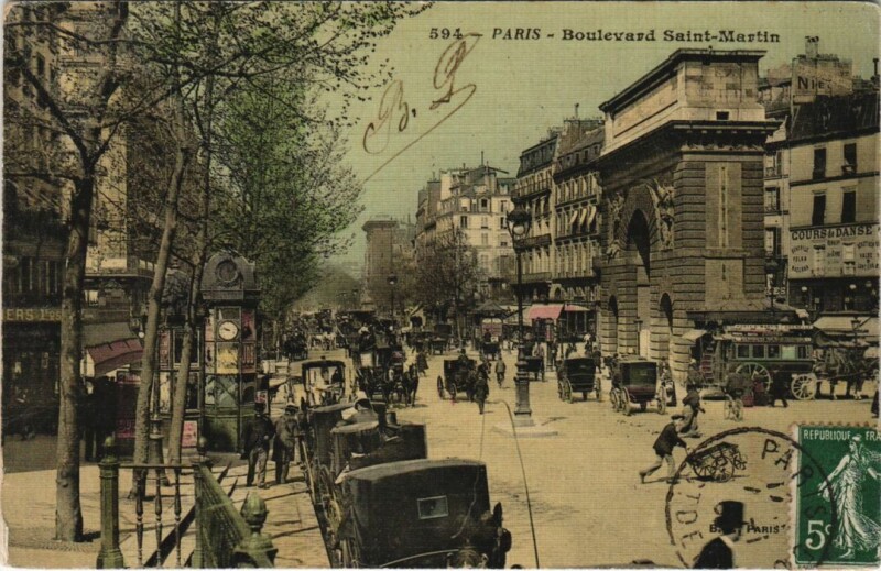 Carte postale ancienne Paris 10e Porte Saint-Martin