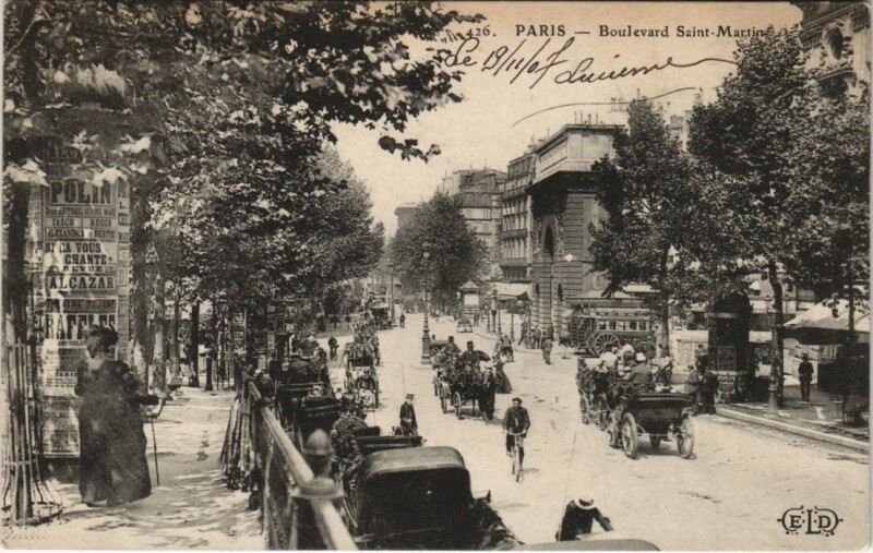 Carte postale ancienne Paris 10e Porte Saint-Martin