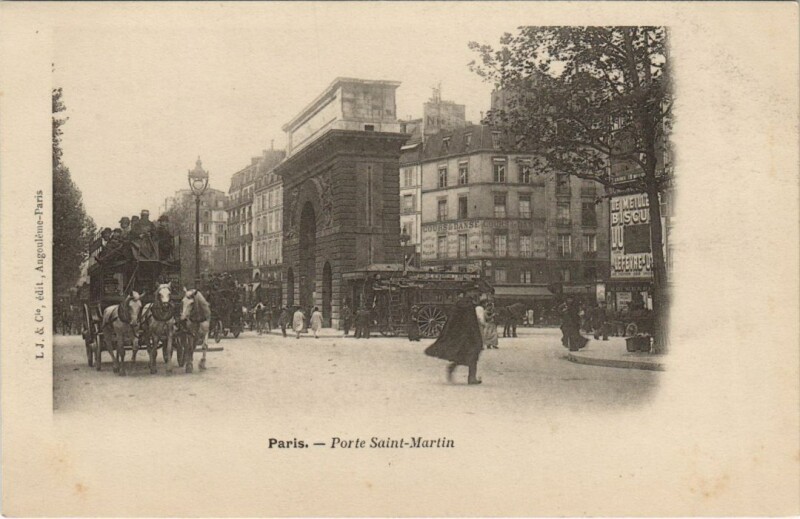 Carte postale ancienne Paris 10e Porte Saint-Martin