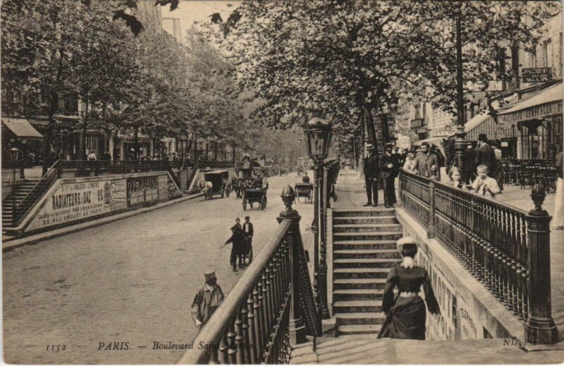 Carte postale ancienne Paris 10e Boulevard Saint-Martin