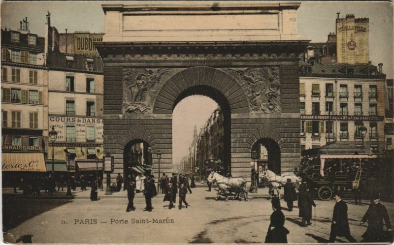 Carte postale ancienne Paris 10e Porte Saint-Martin