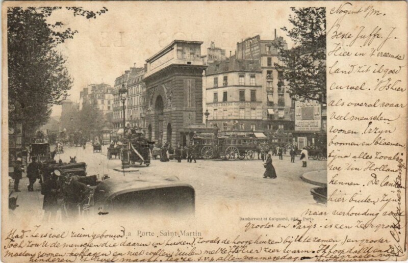 Carte postale ancienne Paris 10e Porte Saint-Martin
