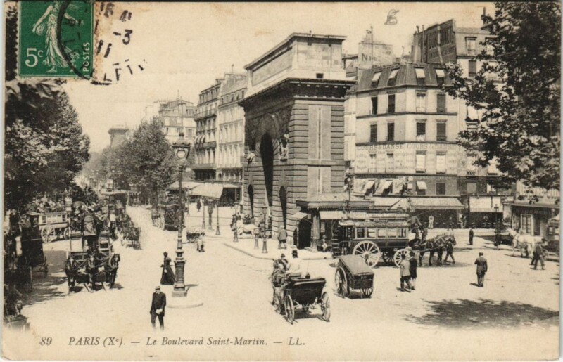 Carte postale ancienne Paris 10e Porte Saint-Martin