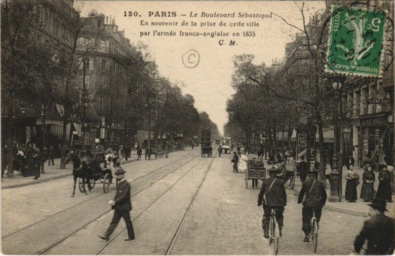 Carte postale ancienne Paris 10e Boulevard Sébastopol
