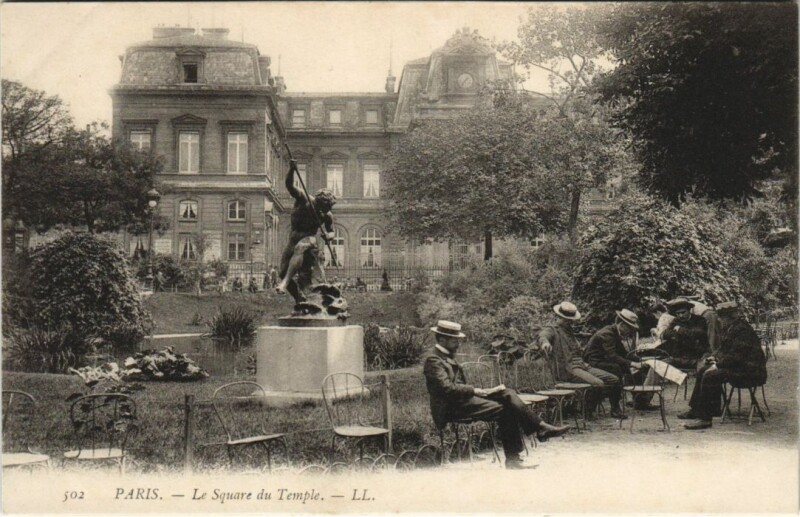 Carte postale ancienne Paris 3e Square du temple