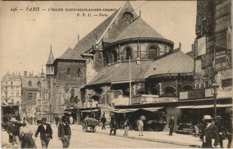 Carte postale ancienne Paris 3e Eglise Saint-nicolas-des-Champs