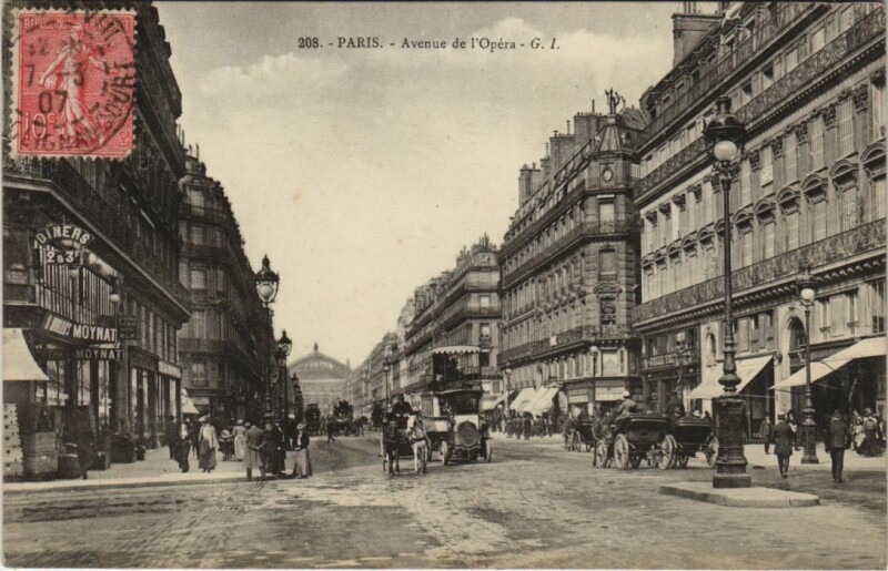 Carte postale ancienne Paris 2e Avenue de l'Opéra