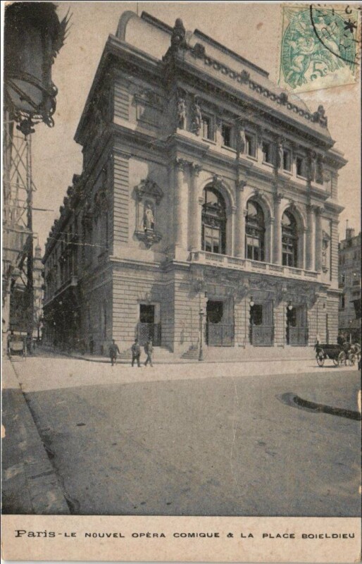 Carte postale ancienne Paris 2e Opéra Comique