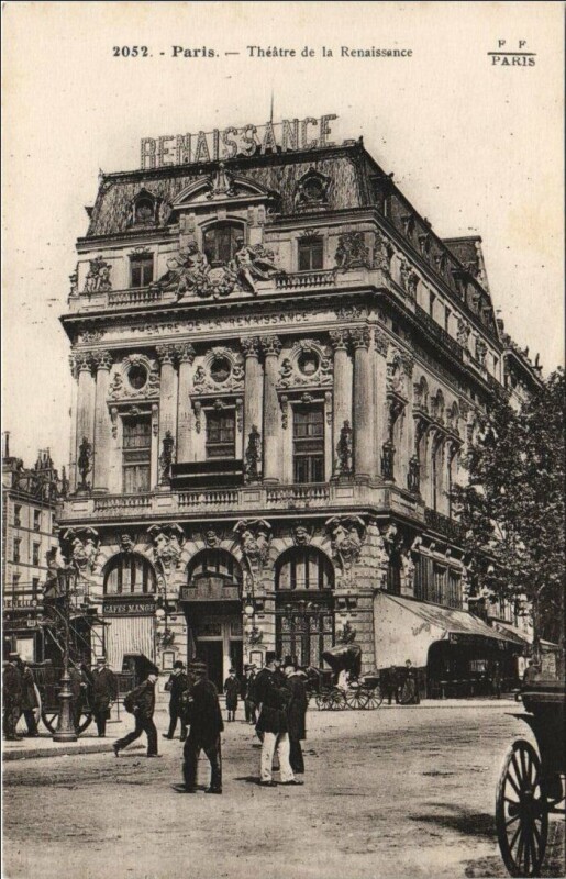 Carte postale ancienne Paris 2e Théatre de la Renaissance