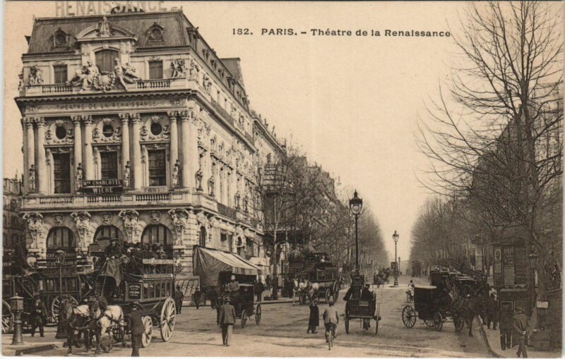 Carte postale ancienne Paris 2e Théatre de la Renaissance