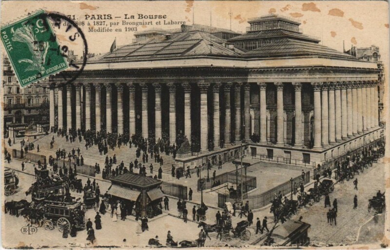 Carte postale ancienne Paris 2e la Bourse