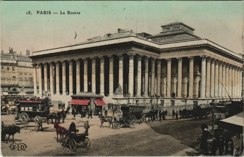 Carte postale ancienne Paris 2e la Bourse