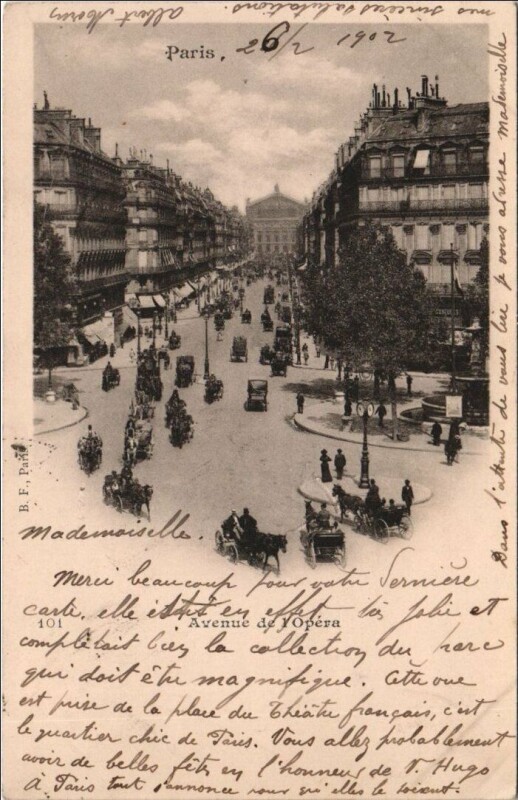 Carte postale ancienne Paris 2e Avenue de l'Opéra