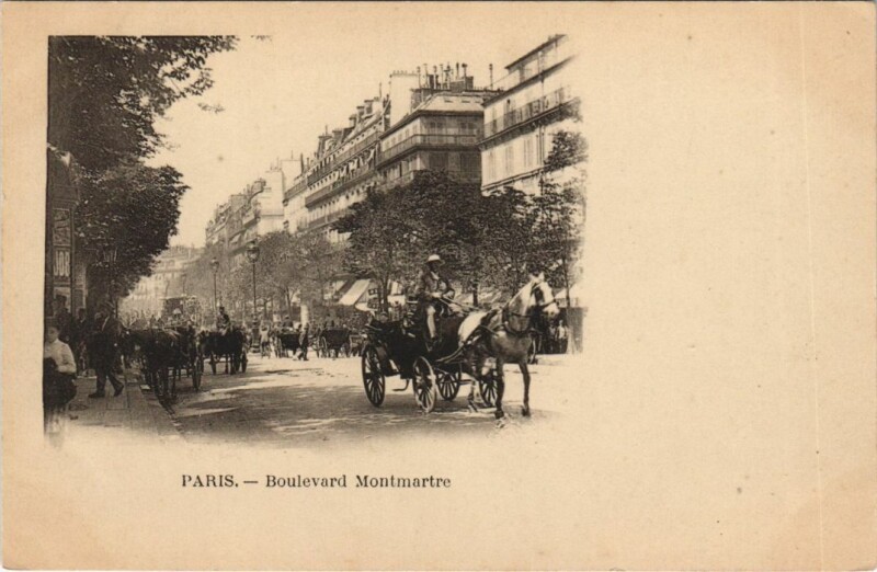 Carte postale ancienne Paris 2e Boulevard Montmartre
