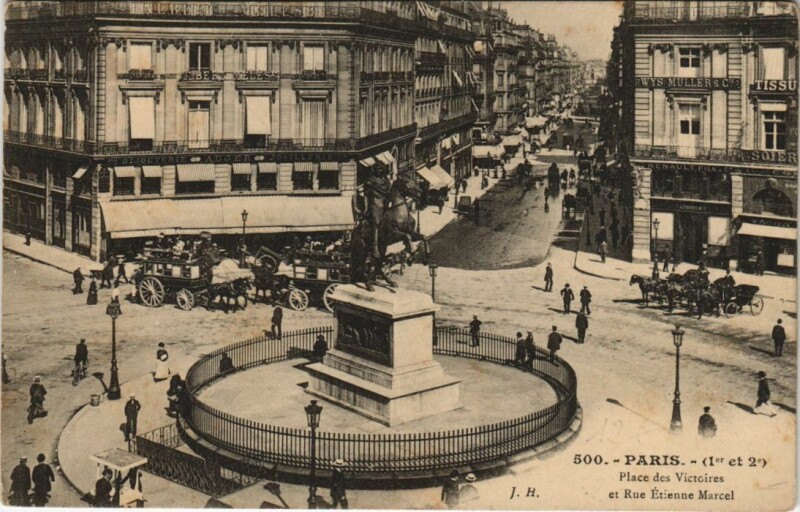 Carte postale ancienne Paris 2e Place des Victoires