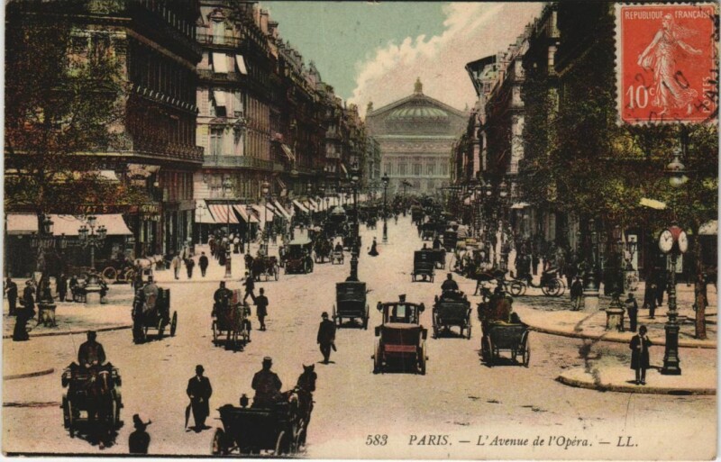Carte postale ancienne Paris 2e Avenue de l'Opéra