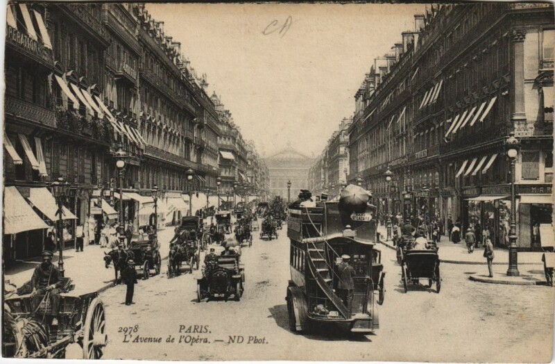 Carte postale ancienne Paris 2e Avenue de l'Opéra