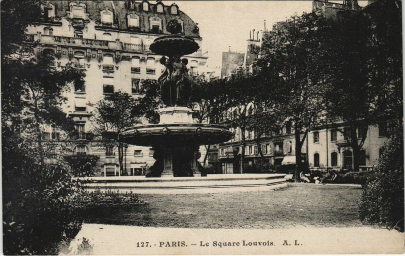 Carte postale ancienne Paris 2e Square Louvois