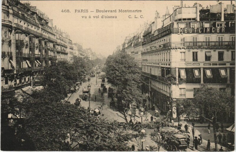 Carte postale ancienne Paris 2e Boulevard Montmartre