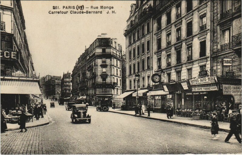 Carte postale ancienne Paris 5e Rue Monge