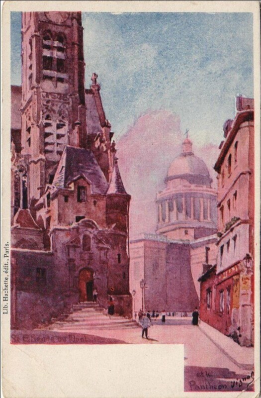 Carte postale ancienne Paris 5e Saint-Etienne-du-Mont