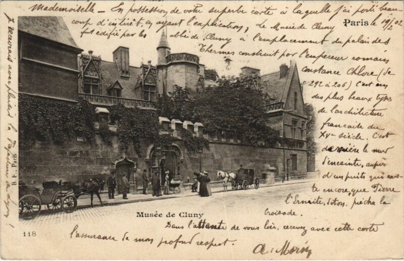 Carte postale ancienne Paris 5e Musée de Cluny